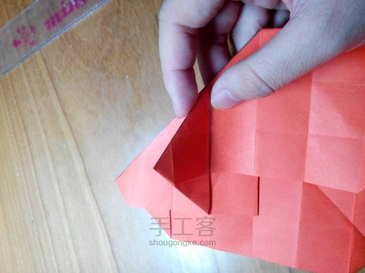 折纸 玫瑰 第19步