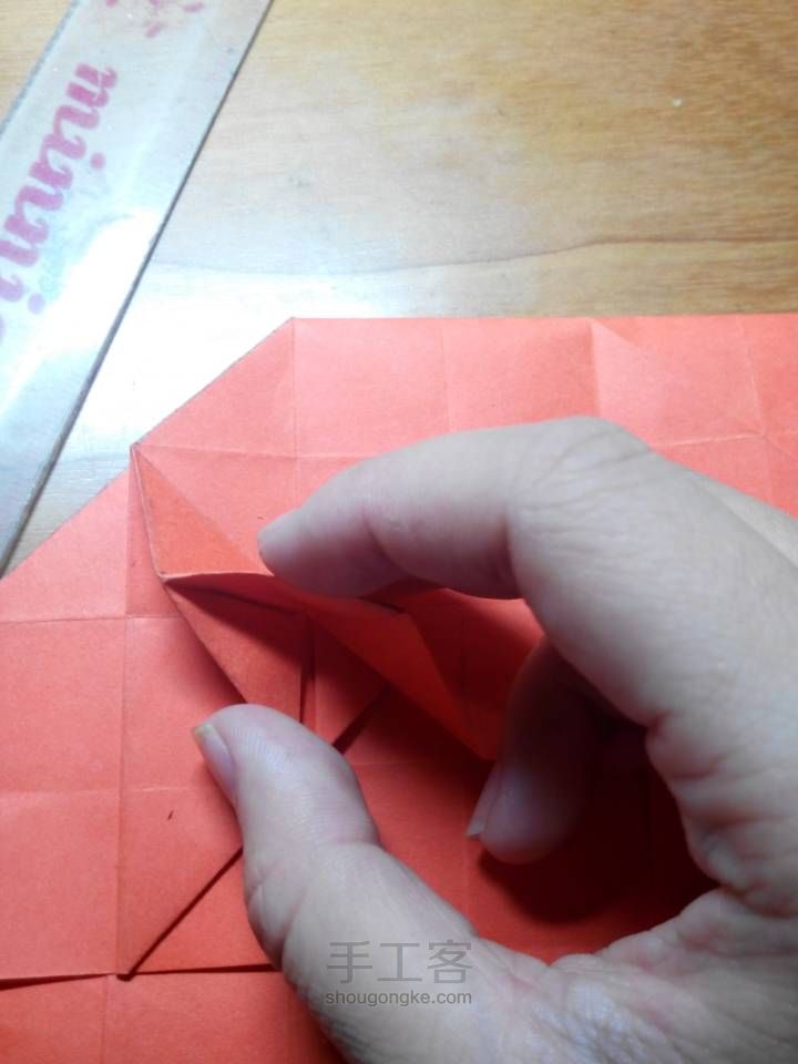 折纸 玫瑰 第26步