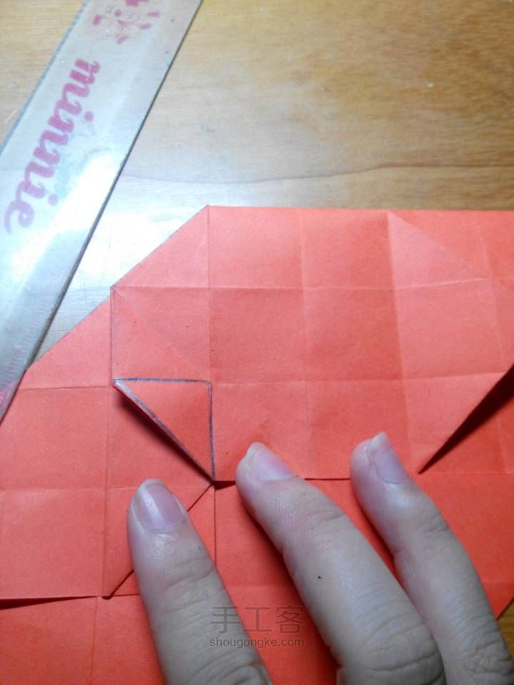 折纸 玫瑰 第27步