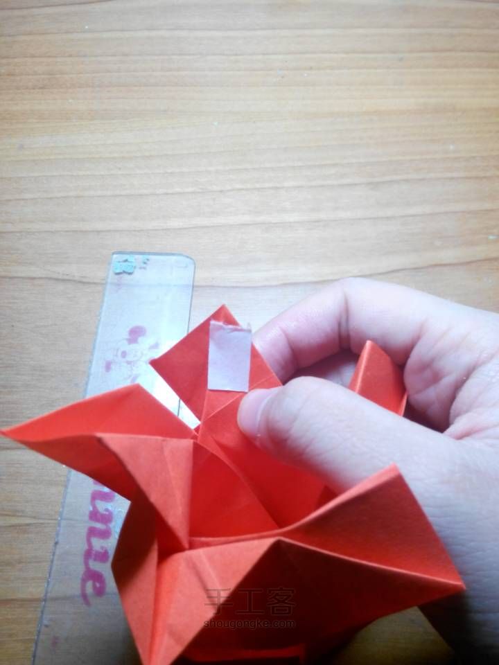 折纸 玫瑰 第36步