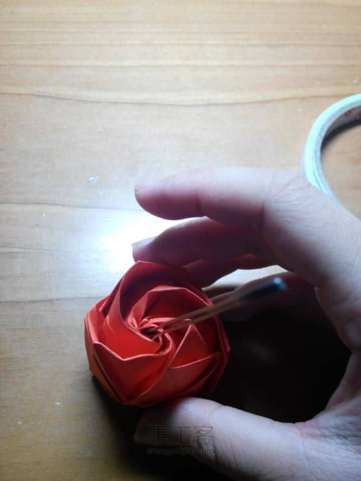 折纸 玫瑰 第48步