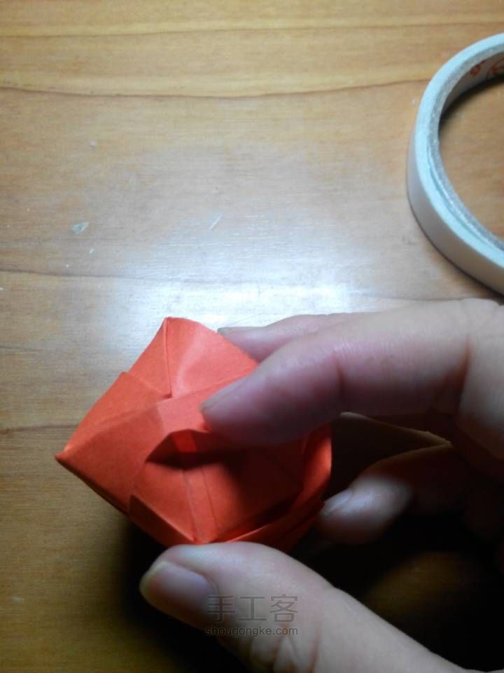折纸 玫瑰 第50步