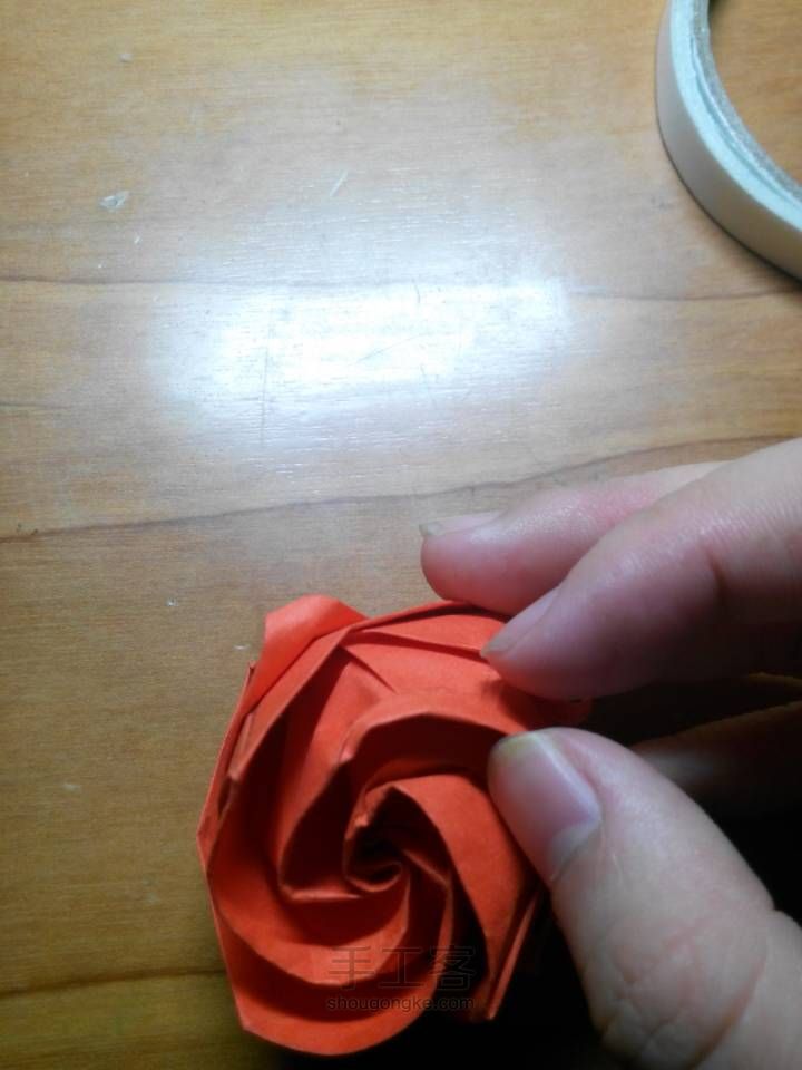 折纸 玫瑰 第55步