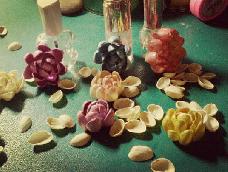 用吃完的开心果壳做成美丽的莲花