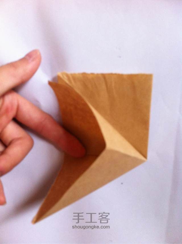 「折纸」最简单的玫瑰『1』 第4步