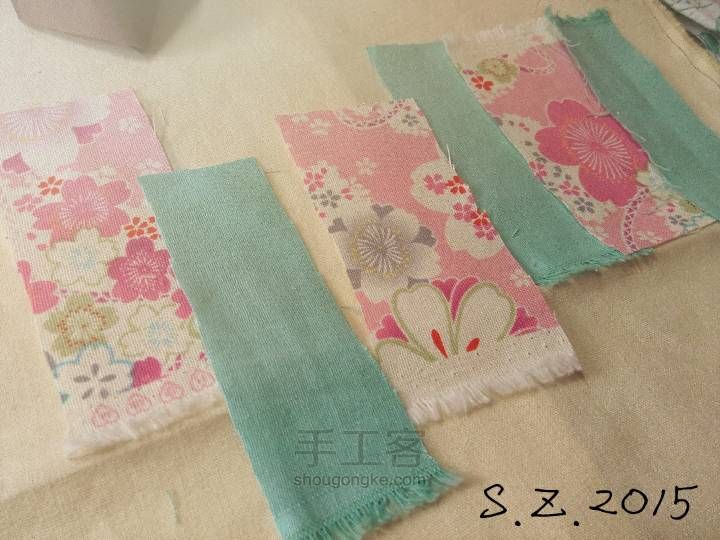 「春日与樱」拼布元素手提包☆季节的印象 第1步
