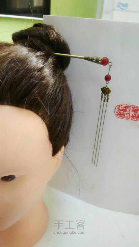 【发簪教程】DIY古风饰品青铜流苏发簪教程 第8步