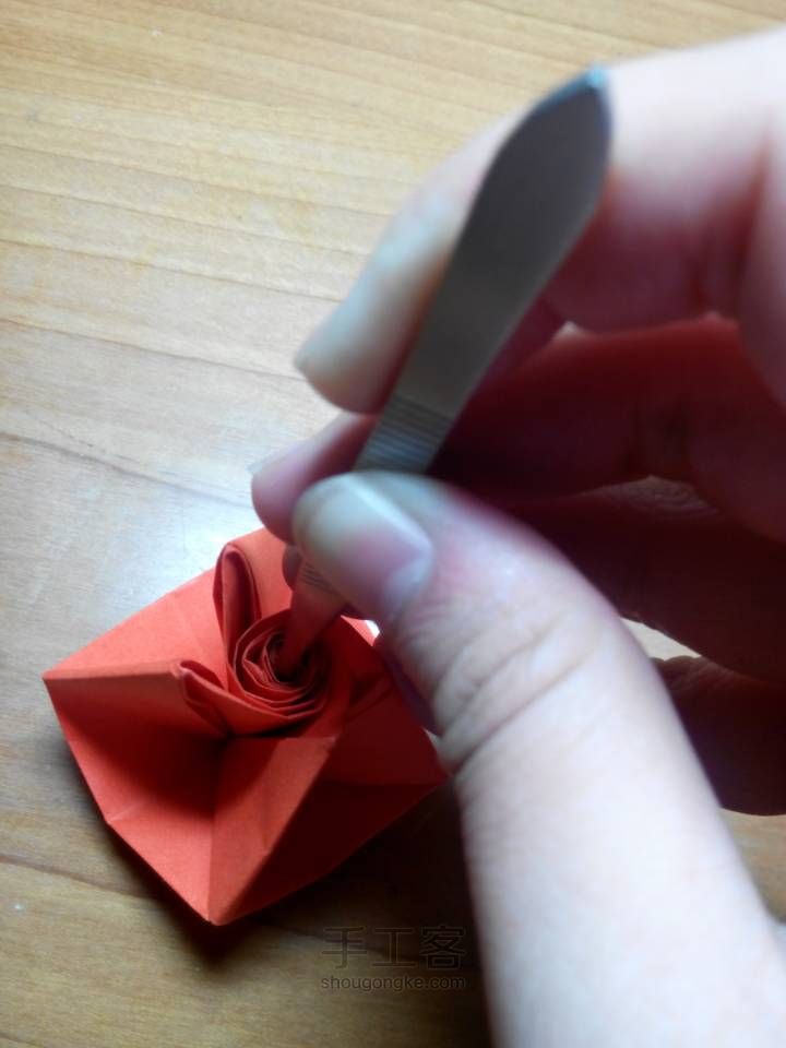 钻石玫瑰 折纸教程 第41步