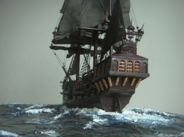 分享了一篇教程：古帆船制作—黑珍珠号[模型]

历经四个月，终于完成了！！
自己鼓掌, 聊以自慰~~ 第4张