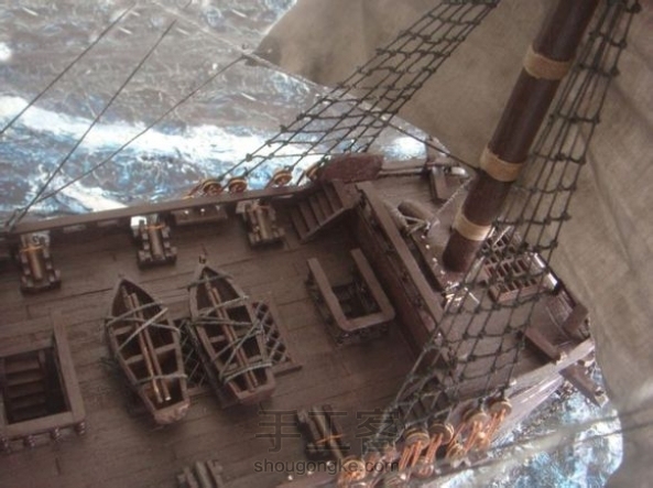 分享了一篇教程：古帆船制作—黑珍珠号[模型]

历经四个月，终于完成了！！
自己鼓掌, 聊以自慰~~ 第7张