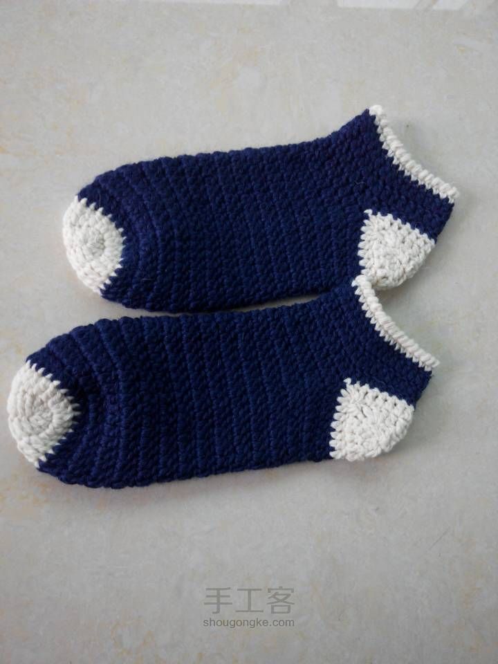 保暖毛袜子制作教程 第17步