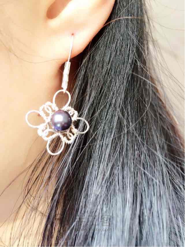 淡水黑珍珠耳环制作教程 第11步