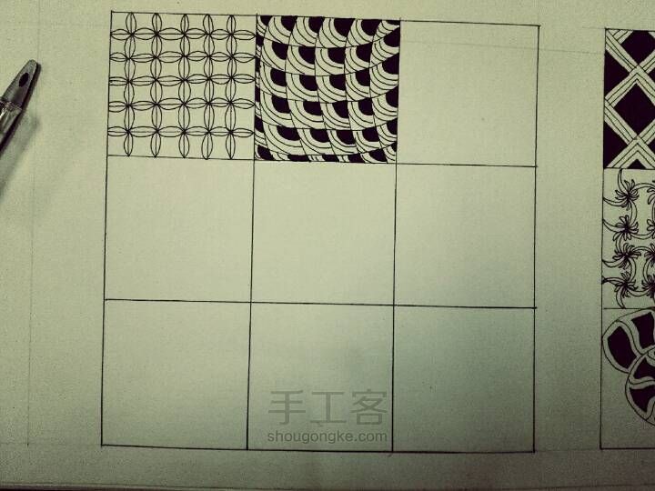 禅绕画的基础图案 第7步