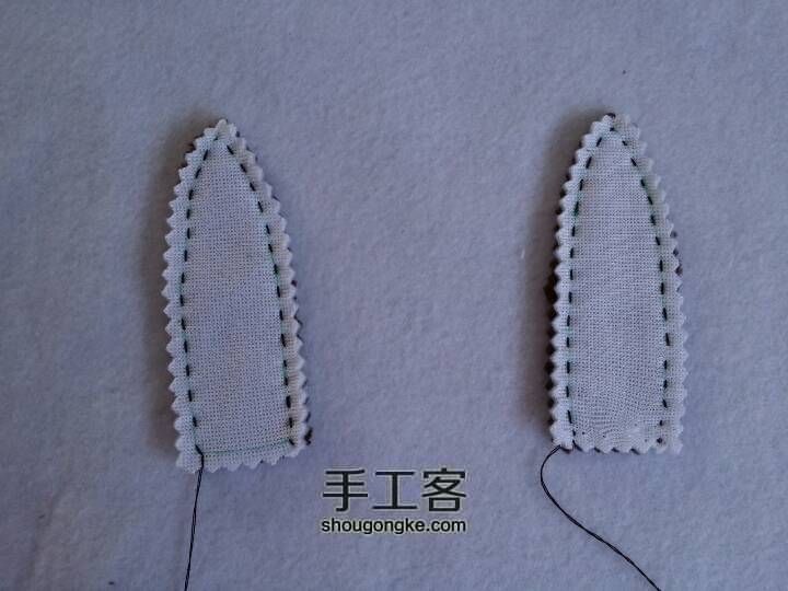 布艺玩具之兔子 第4步