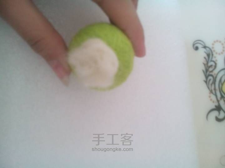 抄简单超详细羊毛毡大眼仔 第6步