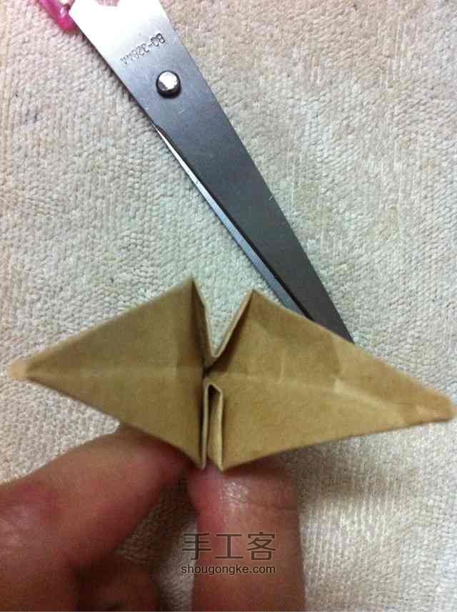 「折纸」装好运的纸鹤 第18步