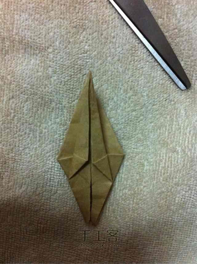 「折纸」装好运的纸鹤 第20步