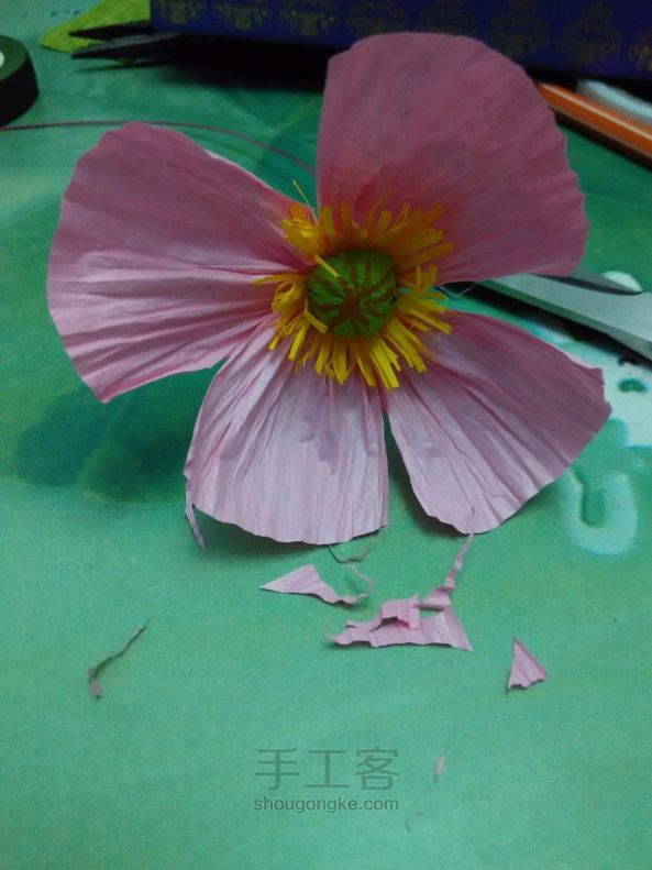 纸罂粟花的制作 第15步