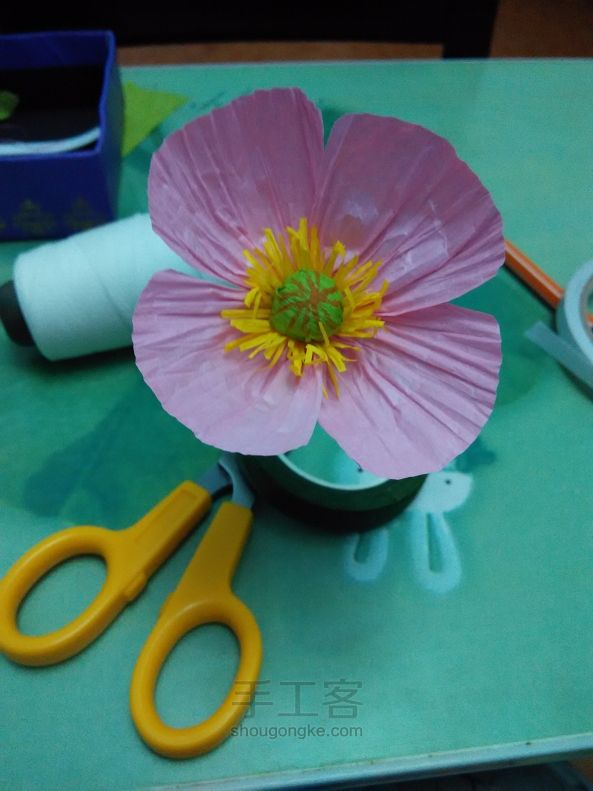 纸罂粟花的制作 第18步