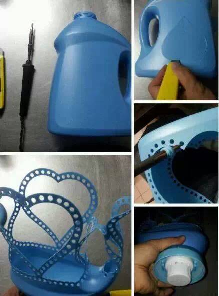 【转贴教程】洗衣液瓶子改花盆 第2步