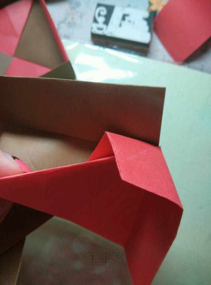 折纸日式方形礼盒 第22步