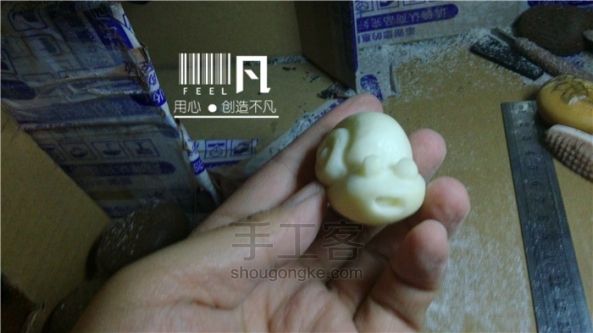【非凡工作室】做一只萌萌的蜗牛象牙果手作 第8步