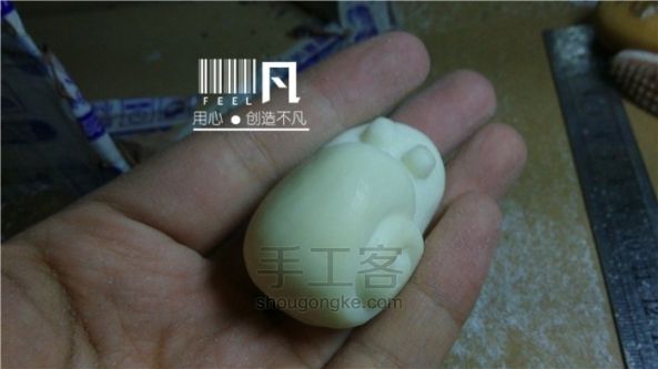 【非凡工作室】做一只萌萌的蜗牛象牙果手作 第9步