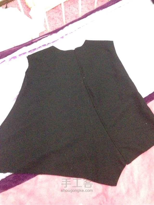 流苏款拼接毛呢马甲 第11步