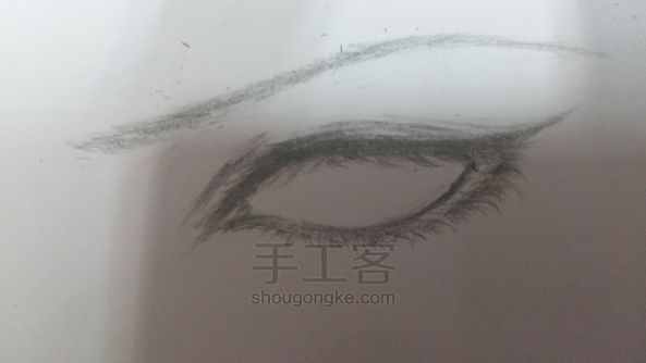 【秋水】铅笔手绘画眼教程 古风 无性别眼睛   第6步