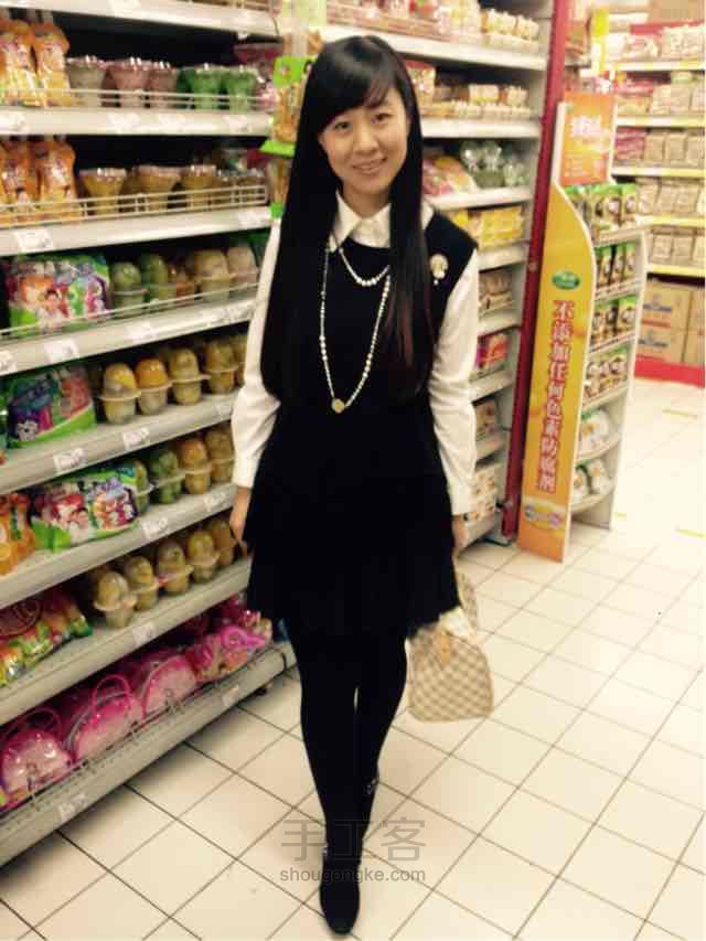 流苏款拼接毛呢马甲 第21步