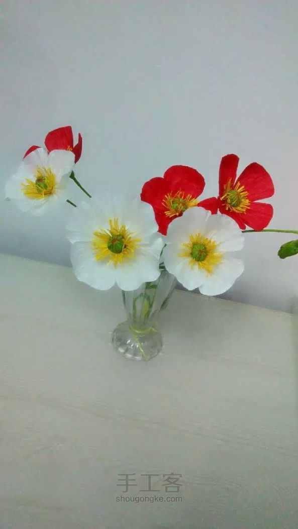 纸罂粟花的制作 第21步