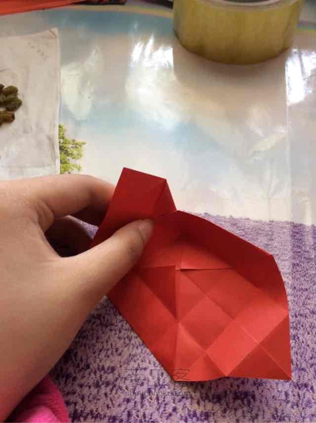 四格折纸收纳盒制作教程 第14步