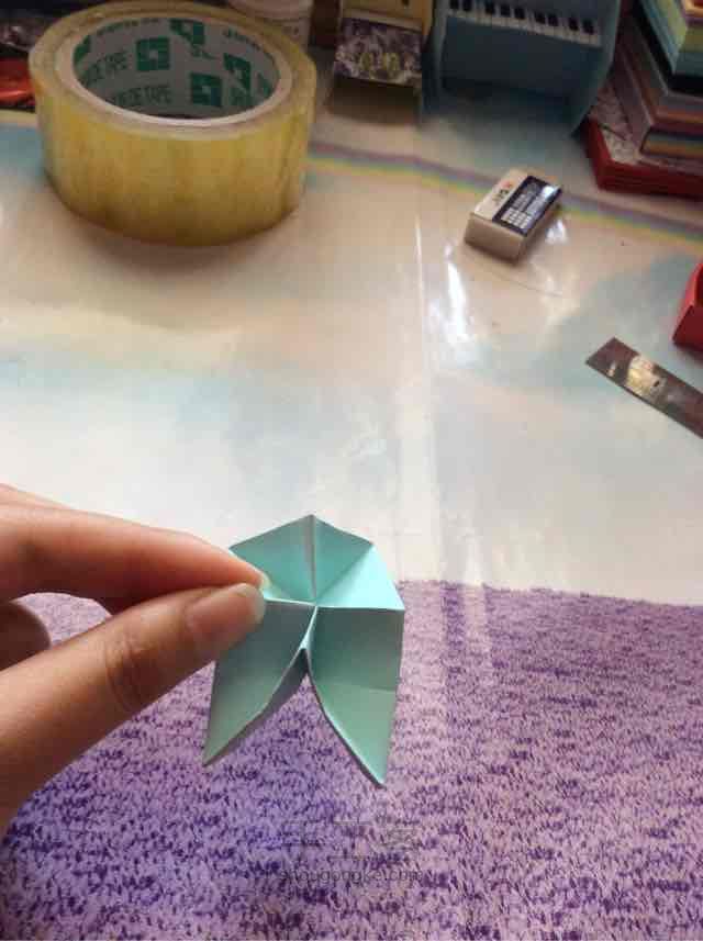 四格折纸收纳盒制作教程 第32步