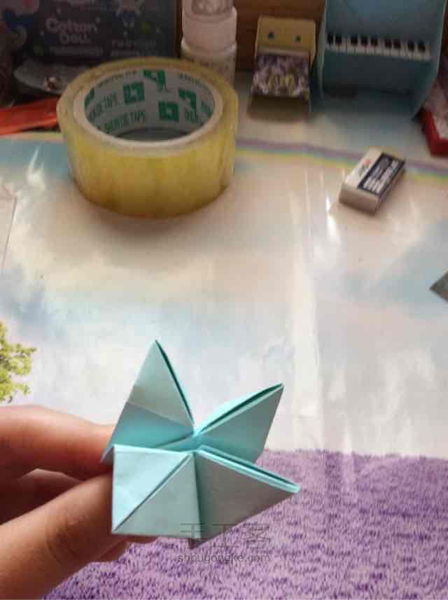 四格折纸收纳盒制作教程 第34步