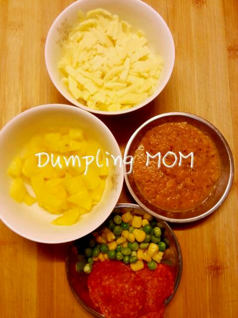 【Dumpling MOM】夏威夷风光比萨·改良版 第6步