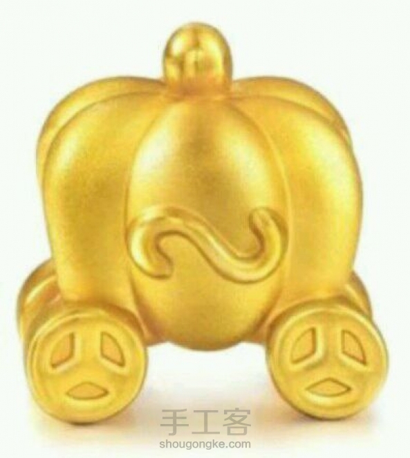 应人要求按图用象牙果做的南瓜马车 第1张