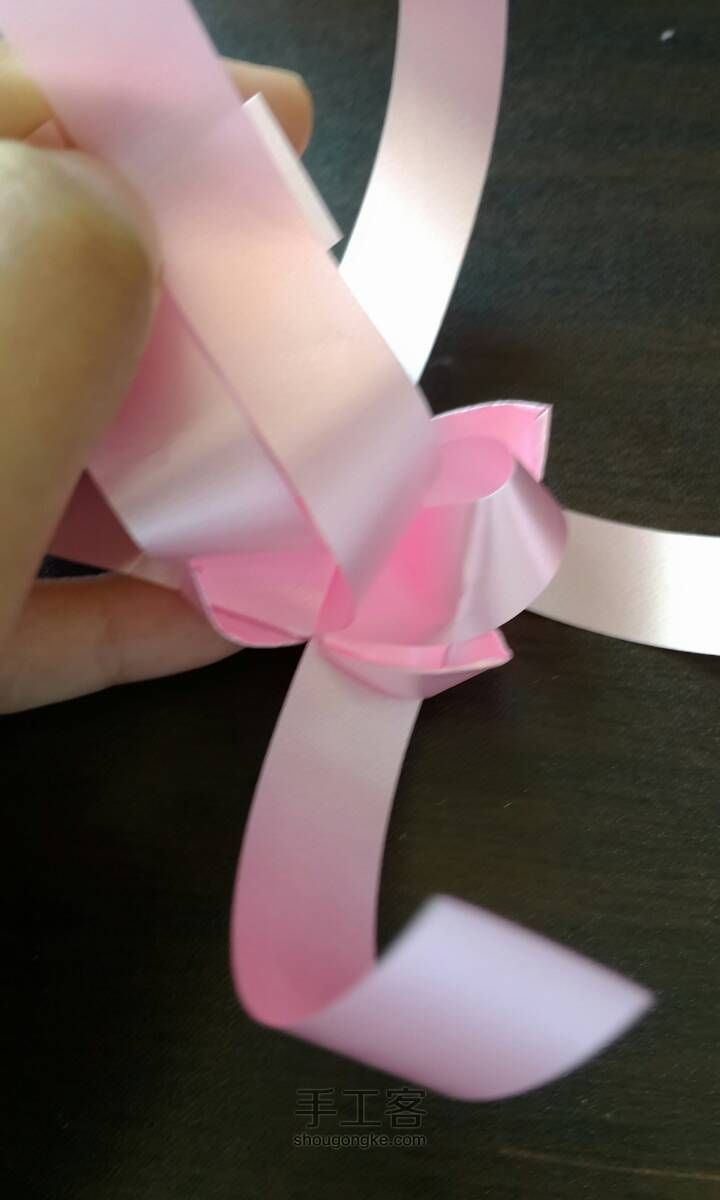 彩带编织———粉红色的爱心 第8步