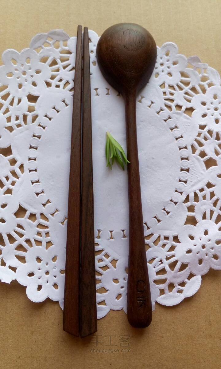 原创简单素朴实用的小木勺和木筷 第14步