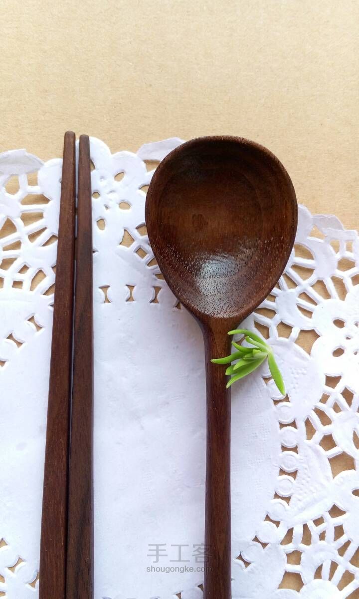原创简单素朴实用的小木勺和木筷 第13步