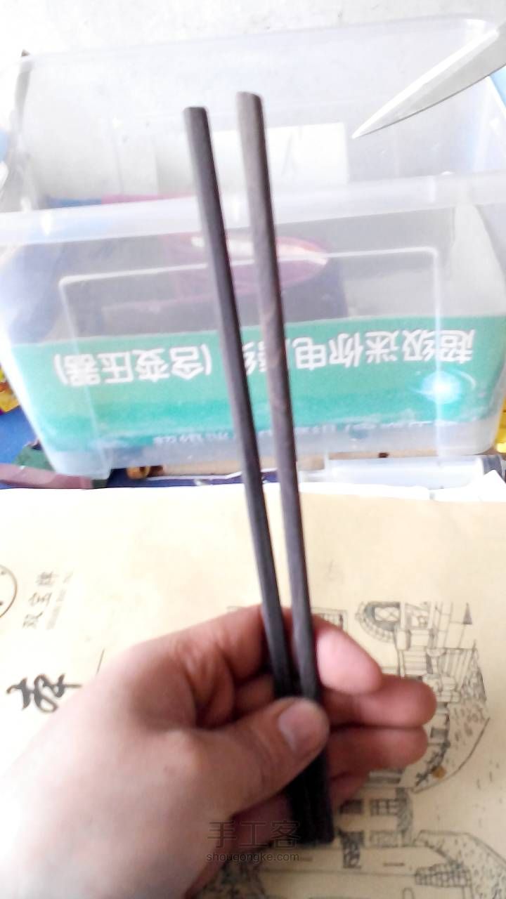 『成品可购』食器  紫光檀  筷子 第3步