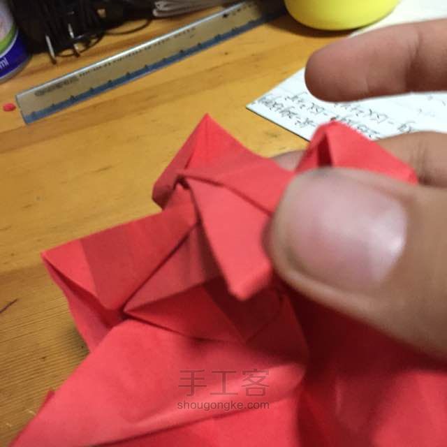 折纸 玫瑰 第34步
