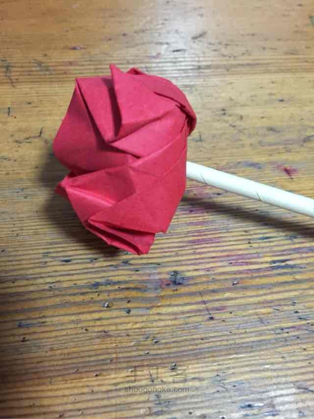 折纸 玫瑰 第40步