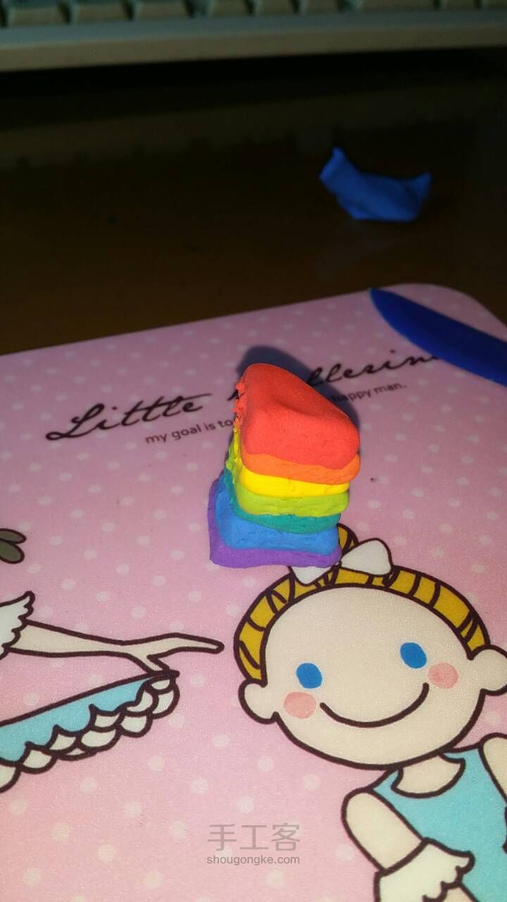 超轻粘土彩虹蛋糕 第7步