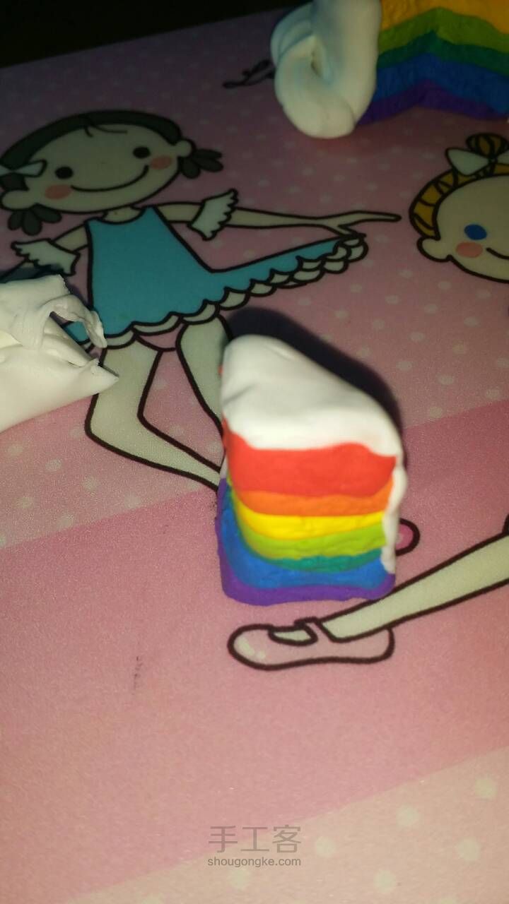 超轻粘土彩虹蛋糕 第14步