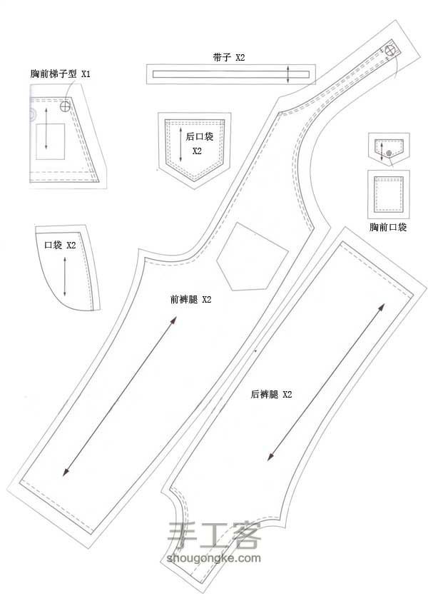 制作娃娃的牛仔裤［转］ 第2步