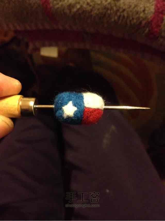 “德克萨斯州旗”，原创羊毛毡橡果挂链 第23步
