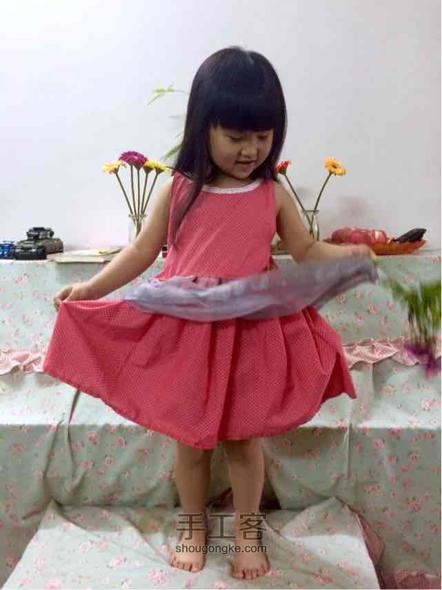 五歲小女孩的連衣裙 第4步