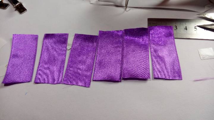 紫色珍珠花瓣发圈～美美哒 第1步