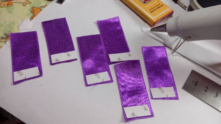 紫色珍珠花瓣发圈～美美哒 第2步