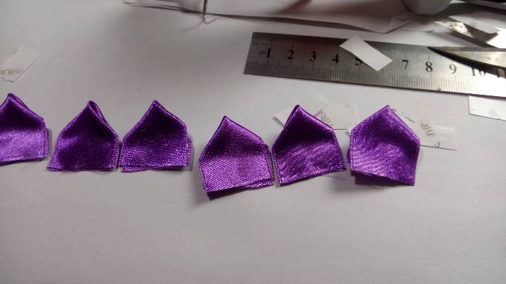 紫色珍珠花瓣发圈～美美哒 第6步